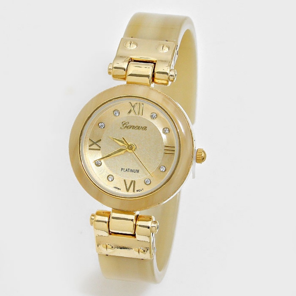 Classic Marble Pattern Cuff Watch - image 1